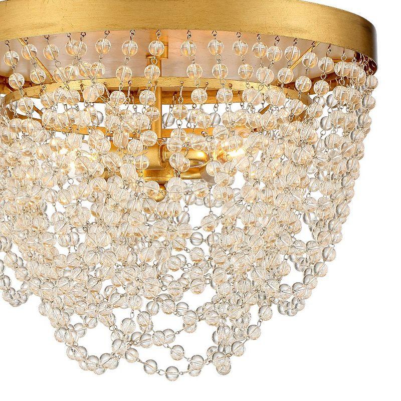 Crystorama Lighting Fiona 3 - Light Flush Mount in  Antique Gold