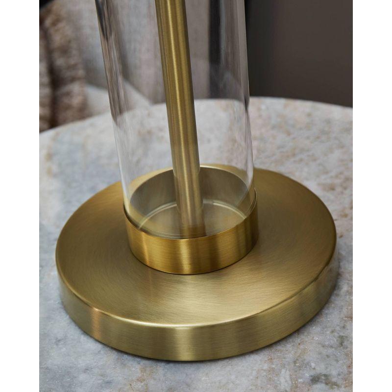 Signature Design by Ashley Orenman Table Lamps: Metallic Finish, Drum Shade, 29.25" Height