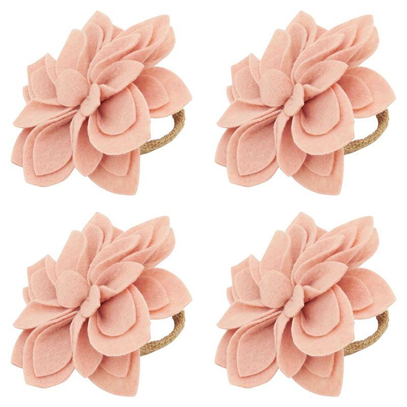 Flower: 100% Felt - Ring: 100% Jute Napkin Ring