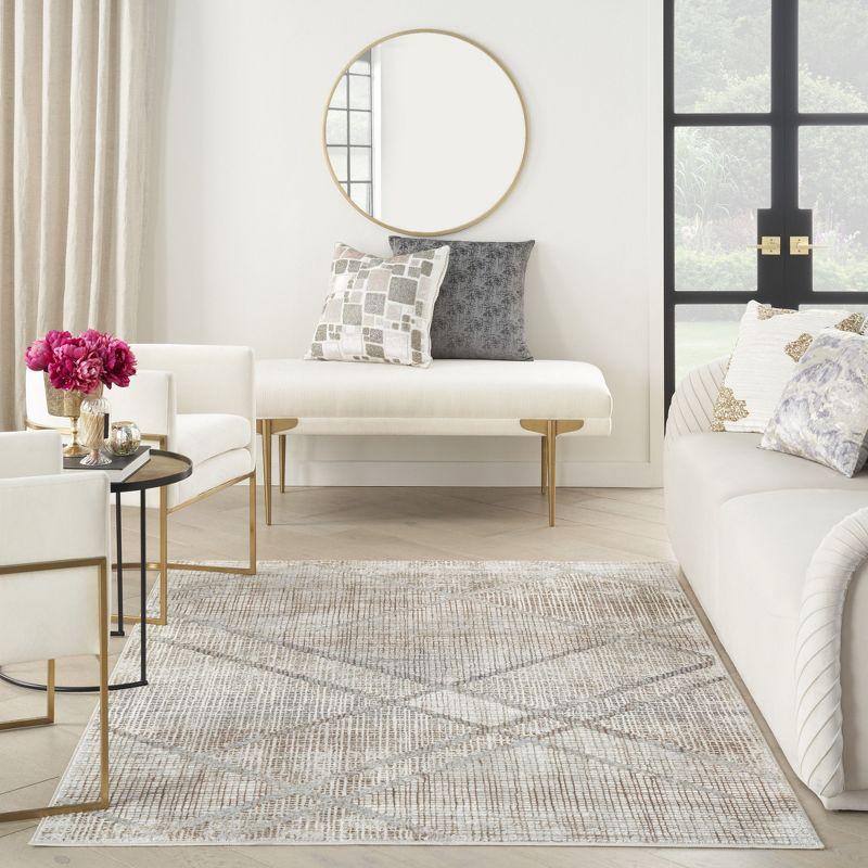 Iliana Abstract Grey/Mocha Area Rug