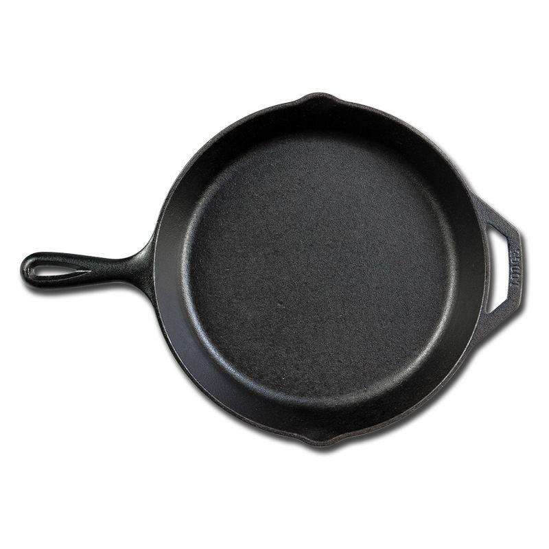 Lodge 10.25" Cast Iron Skillet: Preseasoned, Tarnish & Heat-Resistant, Gas & Electric Compatible, 6" Handle