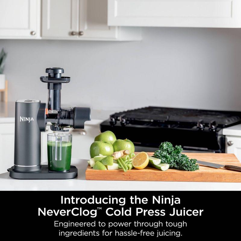 Ninja NeverClog Cold Press Juicer Powerful Slow Juicer with Total Pulp Control Easy to Clean - JC151