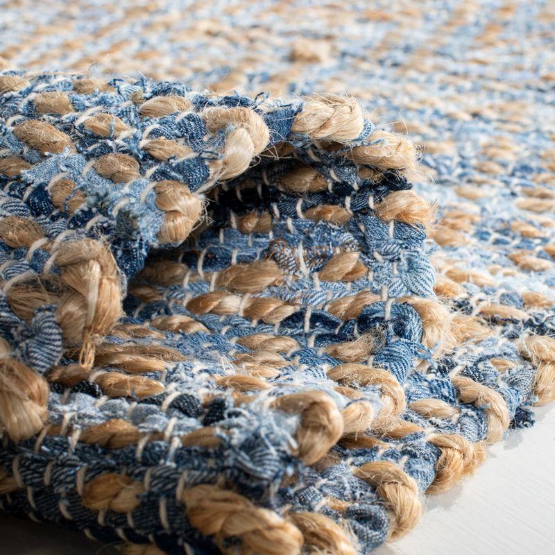 Cape Cod CAP350 Hand Woven Runner Rug - Natural/Blue - 2'3"x10' - Safavieh.