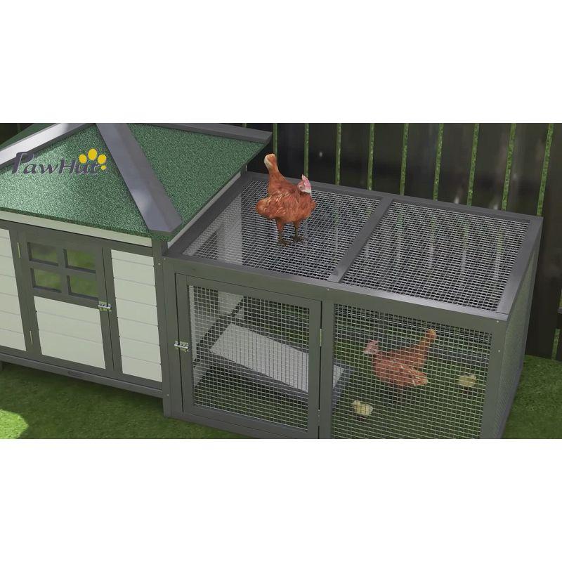 Ophelia & Co. Pawhut 77" Wooden Chicken Coop With Nesting Box, Cute Outdoor Hen House With Removable Tray, Ramp Run, For Garden Backyard, Natural
