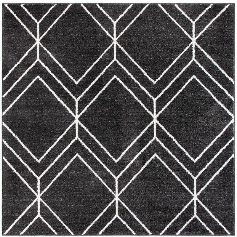 Adirondack ADR241 Machine Made Indoor Area Rug - Brown/Ivory - 6'x6' - Safavieh