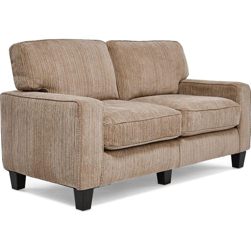 Serta Palisades 61" Track Arm Sofa, Easy Care Fabric, Soft Pillow Back, Pocket Coil Seat Cushions