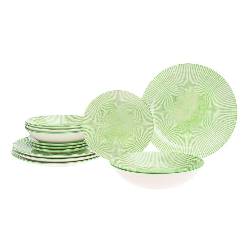 Inlustris Hawthorne 12 Piece Porcelain Dinnerware Set