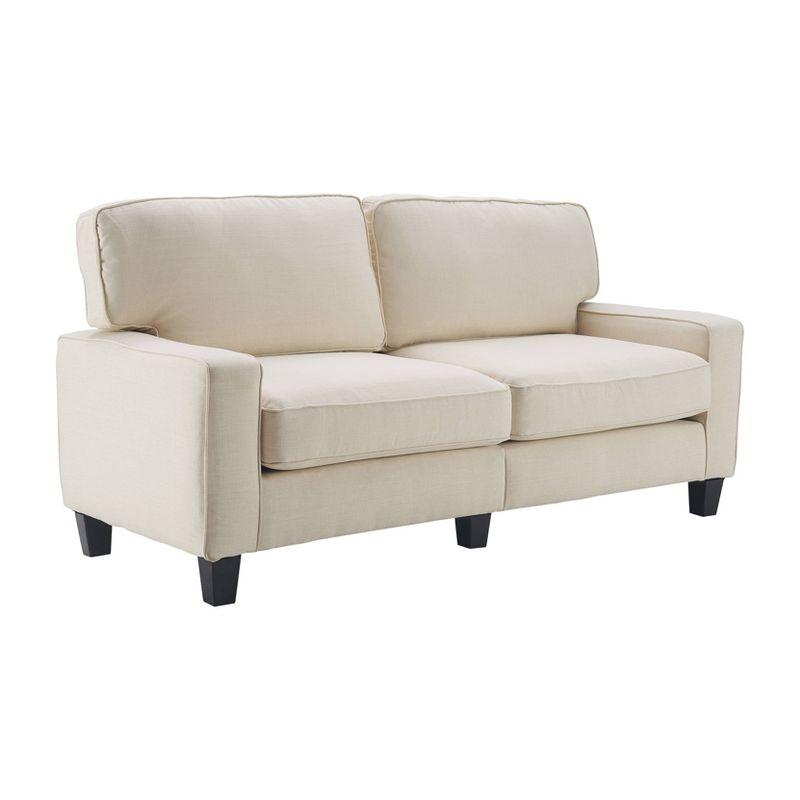 Palisades Light Cream Linen 73" Compact Sofa with Removable Cushions