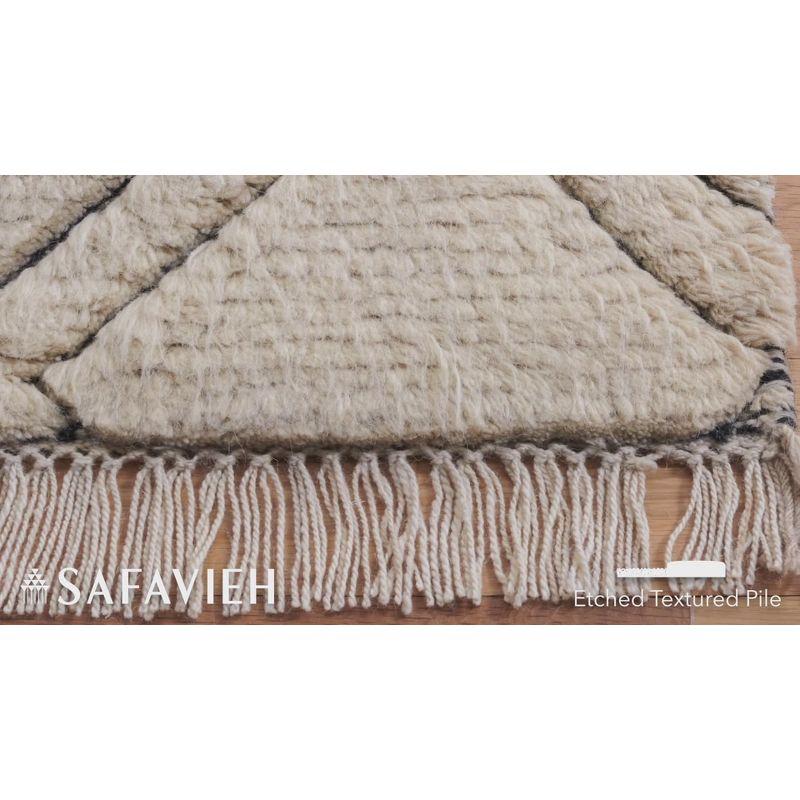 Kenya KNY805 Hand Knotted Area Rug - Ivory/Black - 6'x9' - Safavieh.