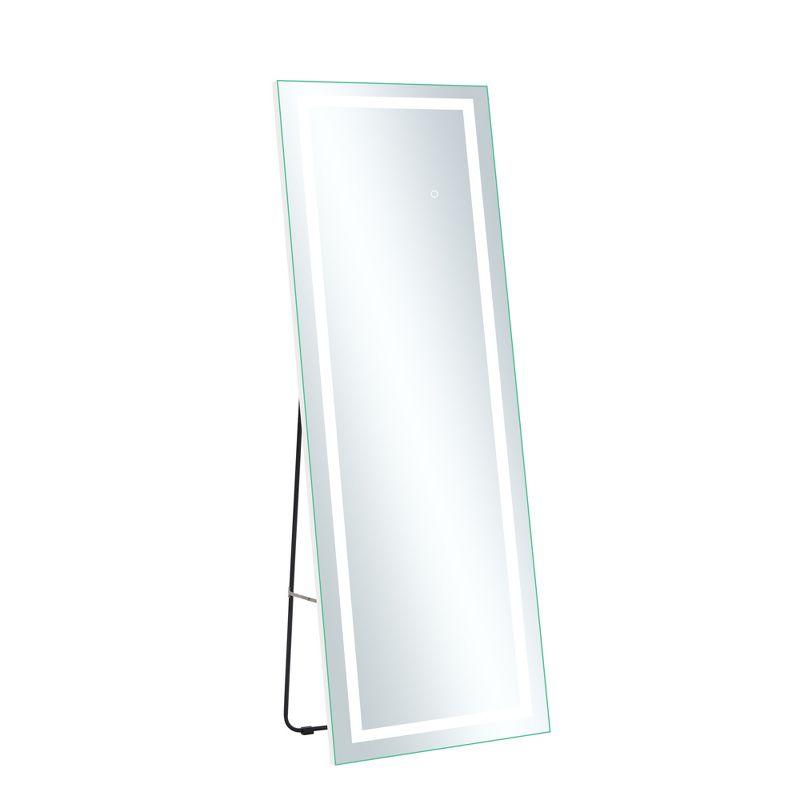 63" x 16" White LED Full Length Freestanding Mirror