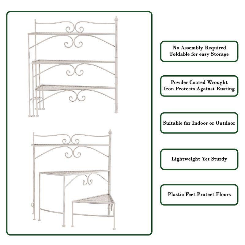 Nature Spring 3-Tier Nesting Plant Stand, White