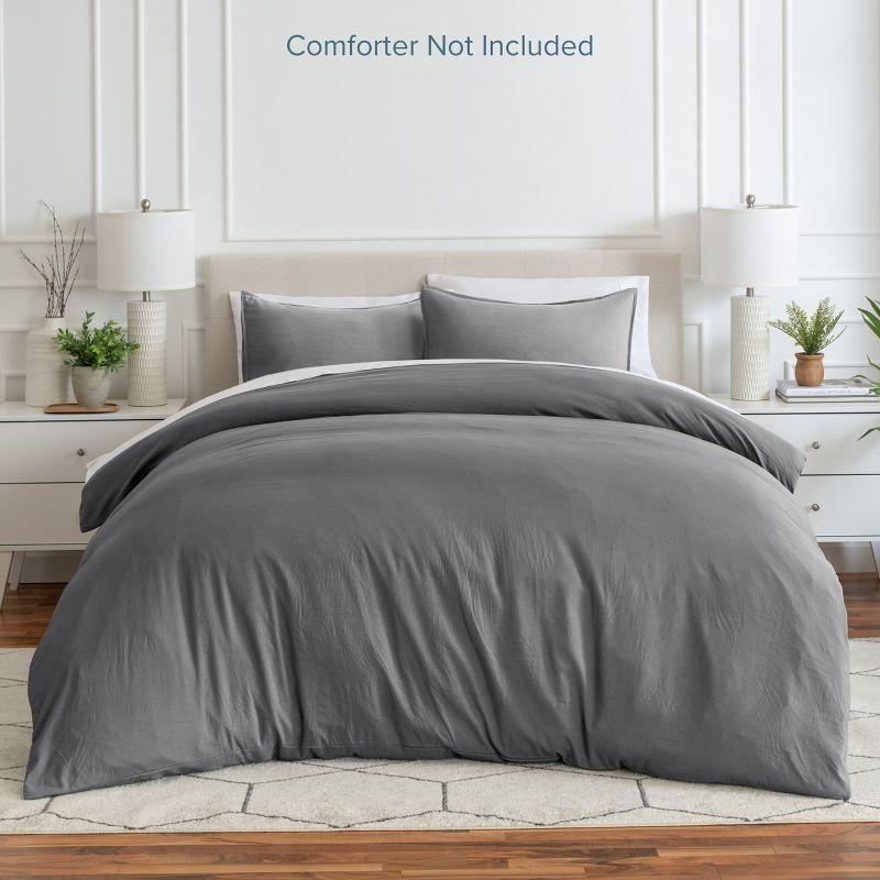 Bare Home Washed Microfiber Duvet Cover Set