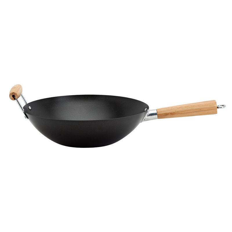 INFUSE 4pc Non-Stick Carbon Steel Wok Set