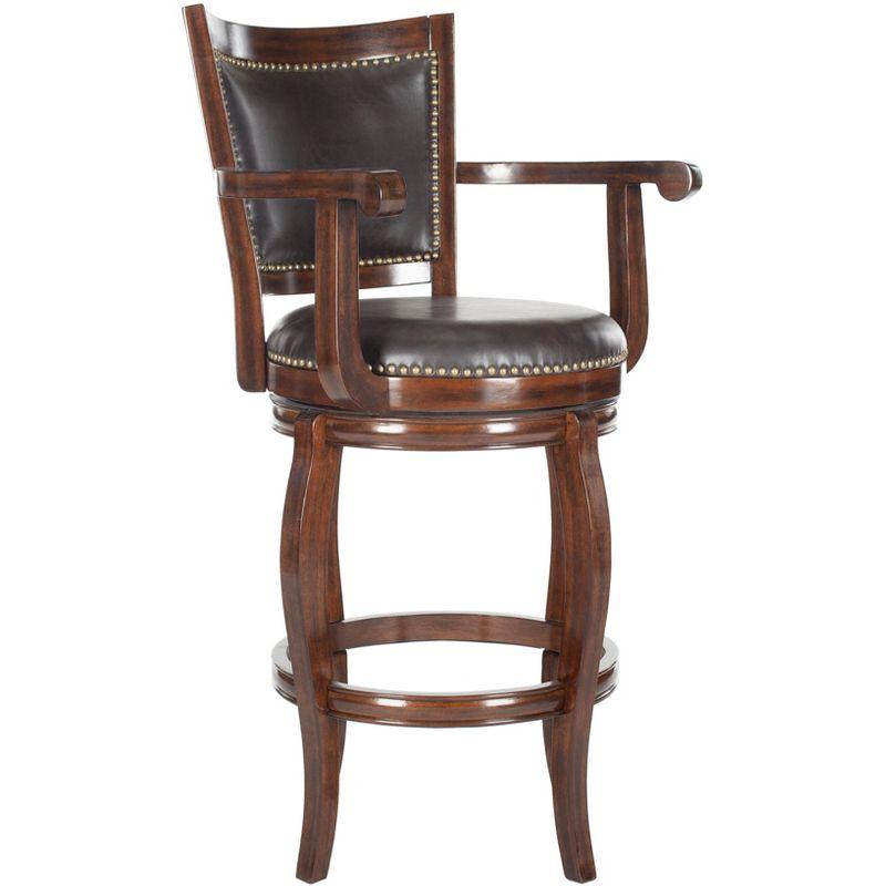 Gitano Swivel Bar Stool - FOX7009 - Espresso/Brown - Safavieh Couture