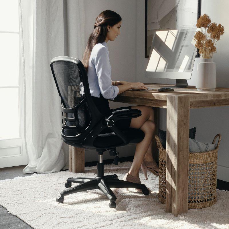 Flash Furniture Cappello High-Back Mesh Swivel Ergonomic Office Chair with Flip-Up Arms