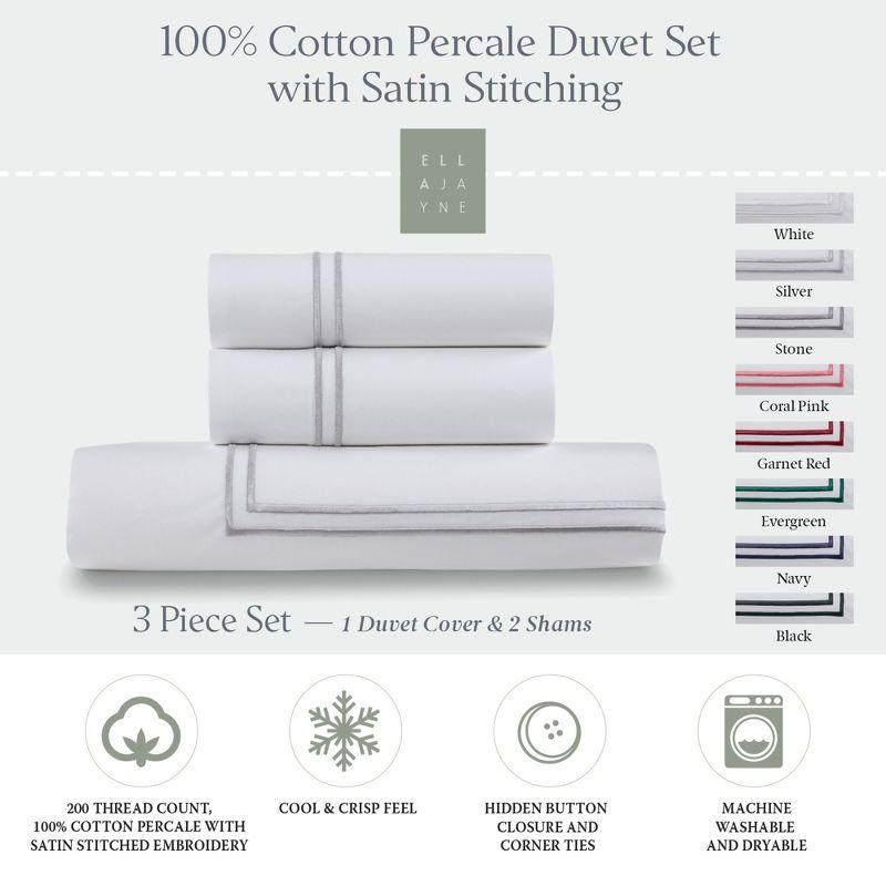 Cotton Modern & Contemporary Duvet Cover Set of 3