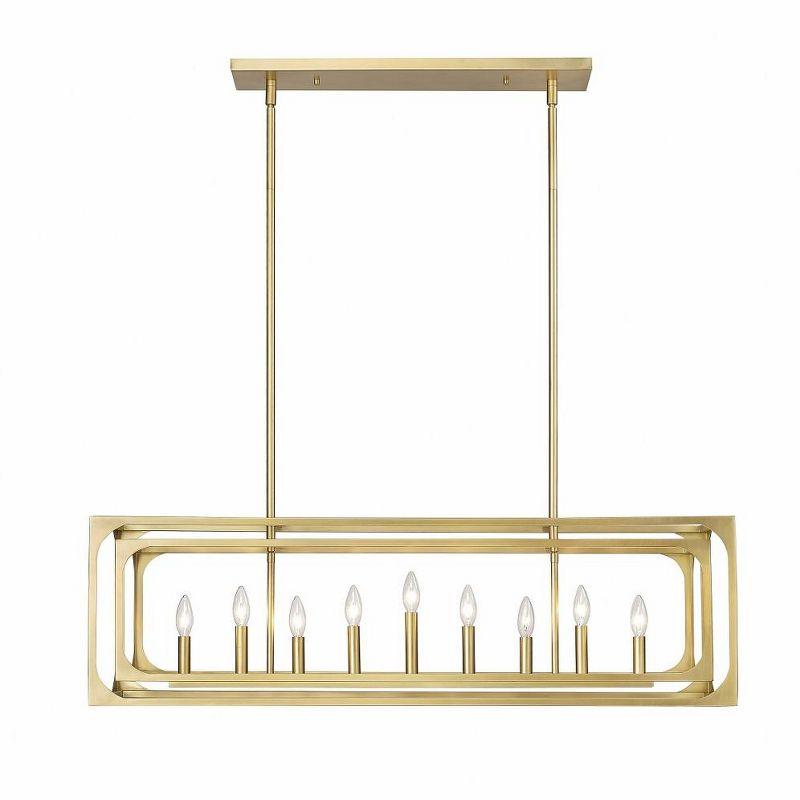 Z-Lite Easton 9 - Light Island Pendant Light in  Rubbed Brass