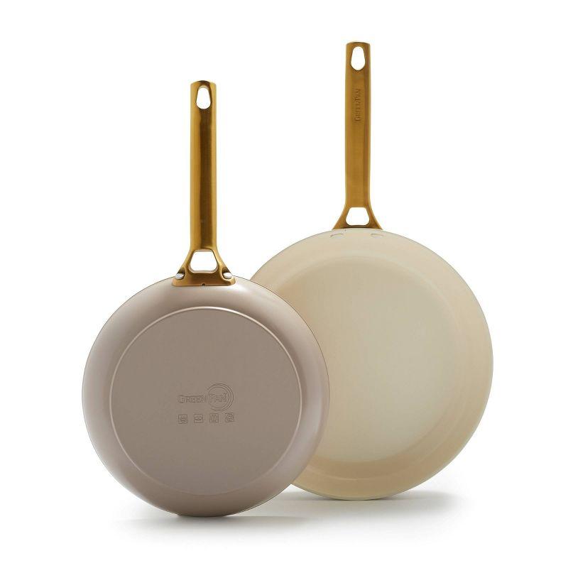 GreenPan ™ Reserve Taupe 2-Piece 10" and 12" Ceramic Non-Stick Fry Pan Set