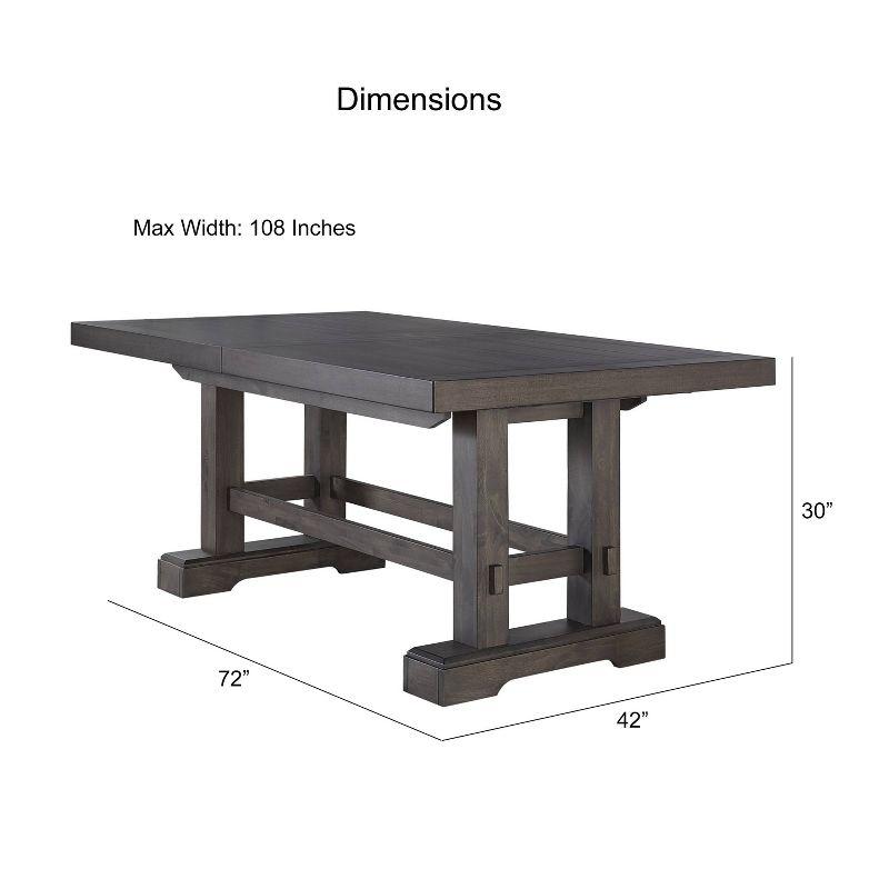 Napa Dining Table Dusky Cedar - Steve Silver Co.: Expandable, Seats 10, Farmhouse Style