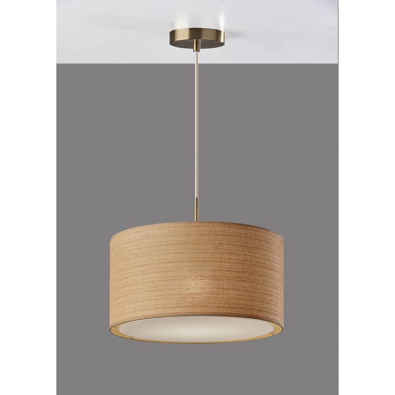 Harvest Large Pendant Antique Brass - Adesso: ETL Listed, Bohemian Rustic Style, Metal Body, No Assembly Required