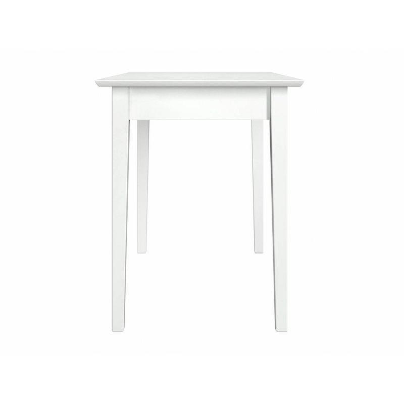 Writing Desk Shaker Style White - AFI: Solid Hardwood, 48-Inch, Modern Satin Finish, Home Office