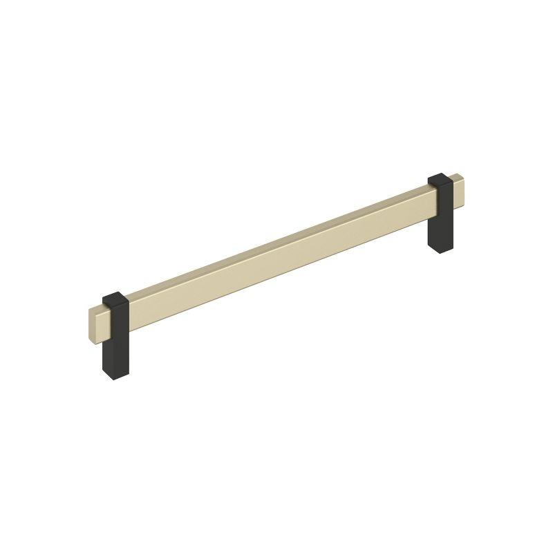 Amerock 8-13/16 inch Golden Champagne Matte Black Bar Pull