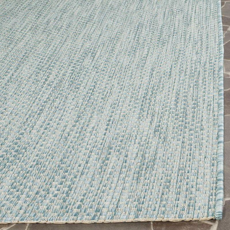 Courtyard CY8521 Power Loomed Indoor/Outdoor Accent Rug - Aqua/Grey - 2'7"x5' - Safavieh.