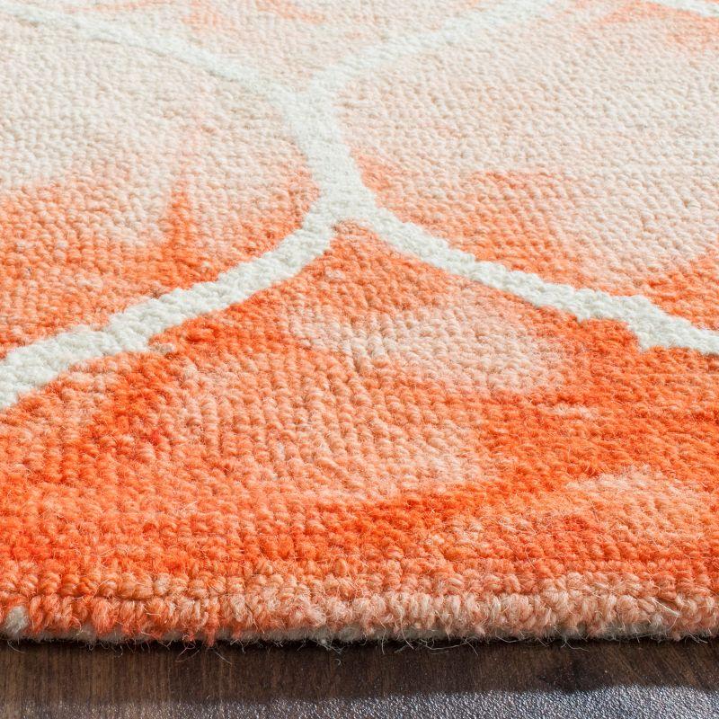 Dip Dye DDY685 Hand Tufted Indoor Area Rug - Orange/Ivory - 5'x8' - Safavieh
