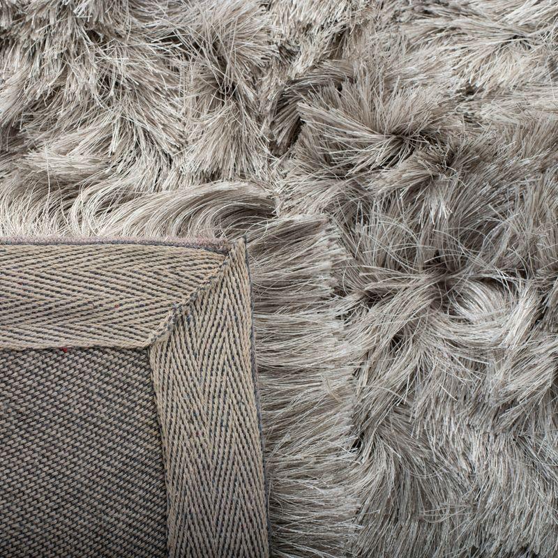 Ocean Shag OCG101 Hand Tufted Indoor Area Rug - 6'x6' - Light Grey - Safavieh