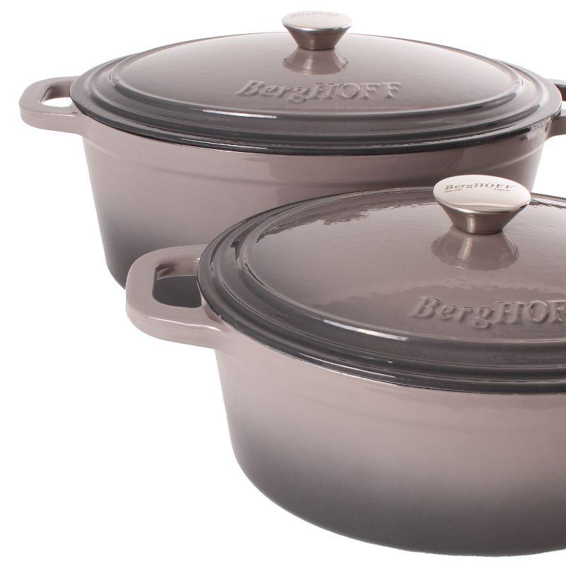 BergHOFF Neo 4Pc Cast Iron Cookware Set with 5Qt. and 7Qt. Covered Dutch Ovens