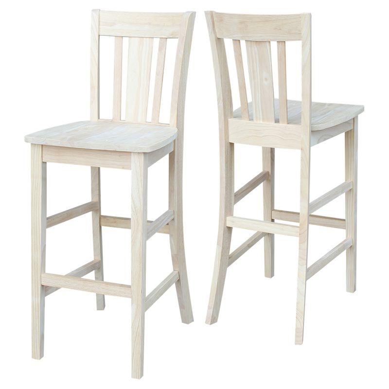 San Remo 30-Inch Unfinished Solid Wood Traditional Bar Stool