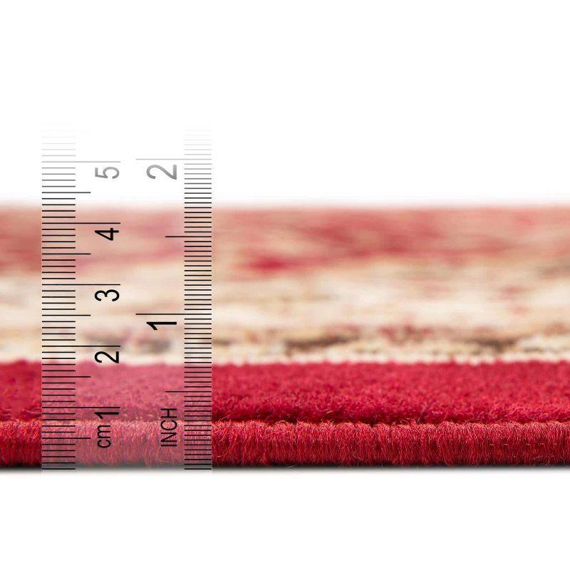 Unique Loom 6' 0 x 9' 0 Sialk Hill Washington Burgundy Area Rug