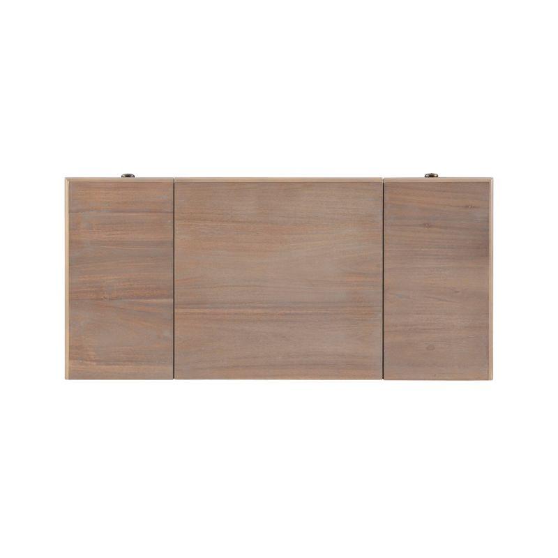 Kelly Clarkson Home June Natural Two Drawer Flip Top Vanity Set with Stool