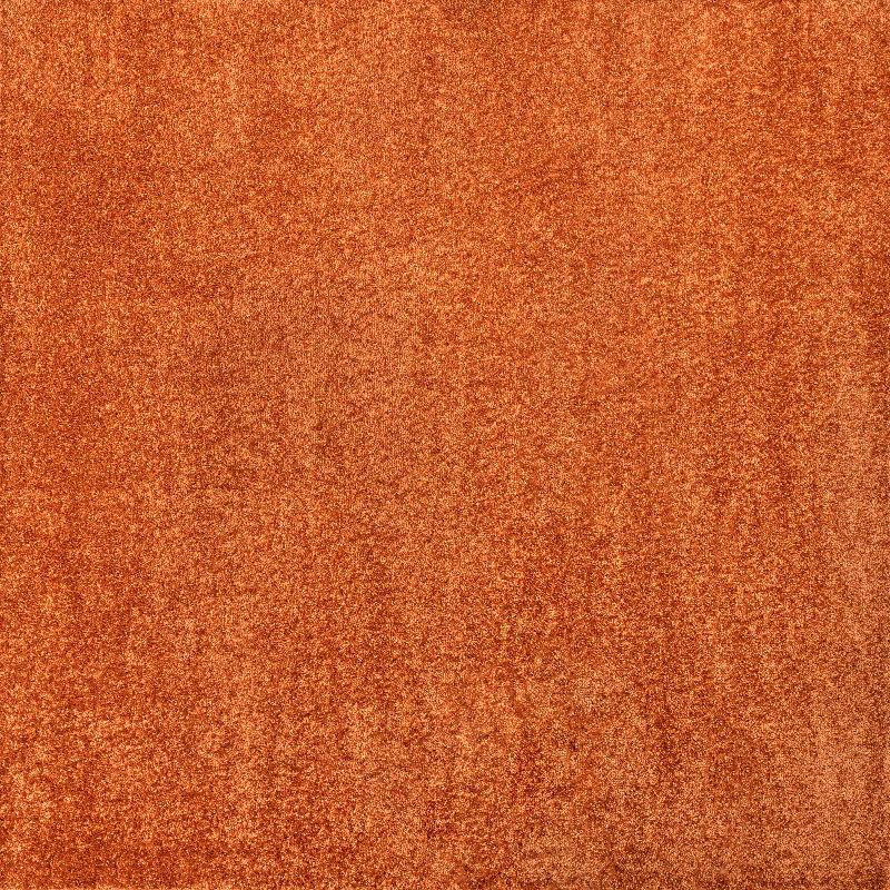 JONATHAN Y Haze Solid Low-Pile Orange 5' Square Area Rug