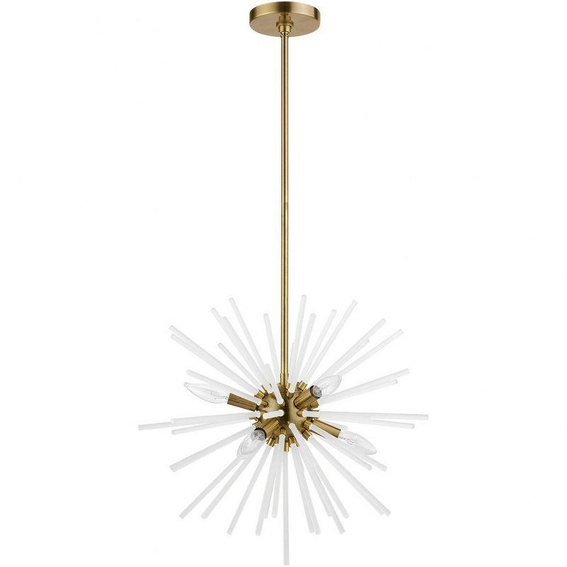 Livex Lighting Uptown 6 - Light Pendant in  Antique Brass