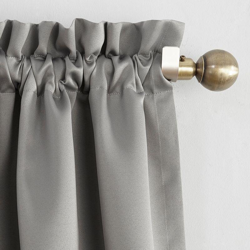 40"x84" Sun Zero Blackout Kenneth Energy Saving Rod Pocket Curtain Panel Gray: Thermal Insulated, Noise Reduction