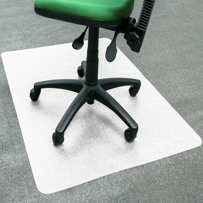 Floortex - Revolutionmat Polypropylene Rectangular Chair Mat for Carpets Translucent