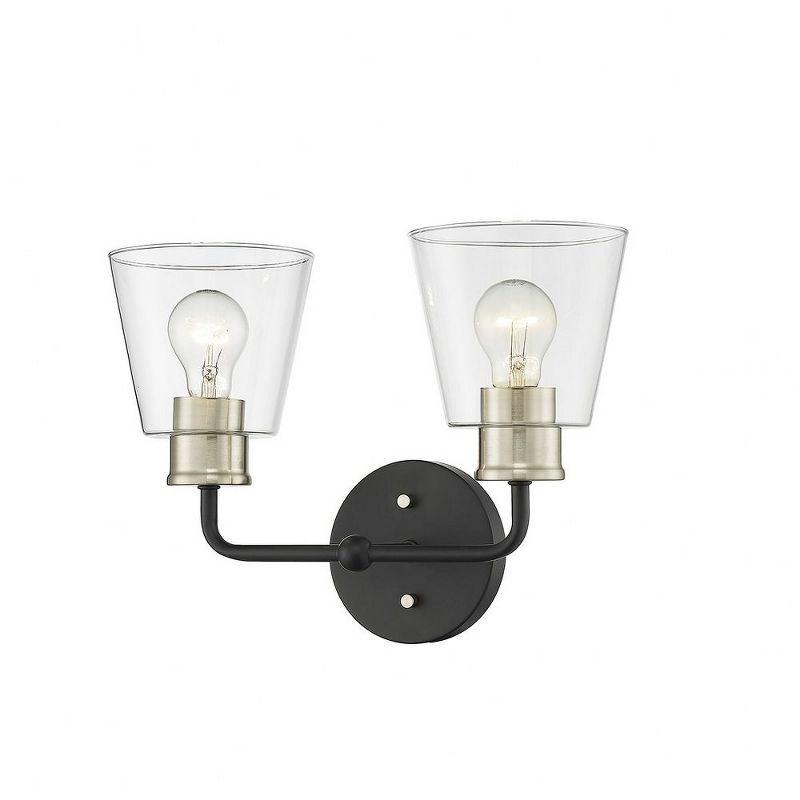 Millennium Lighting Cameron 2 - Light Vanity in  Matte Black/Modern Gold