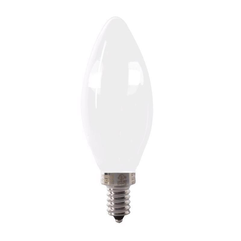 Feit Electric Enhance Blunt Tip E12 (Candelabra) Filament LED Bulb Soft White 60 Watt Equivalence 2