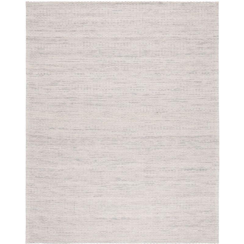 Gray Abstract Wool Flat Woven 8' x 10' Area Rug