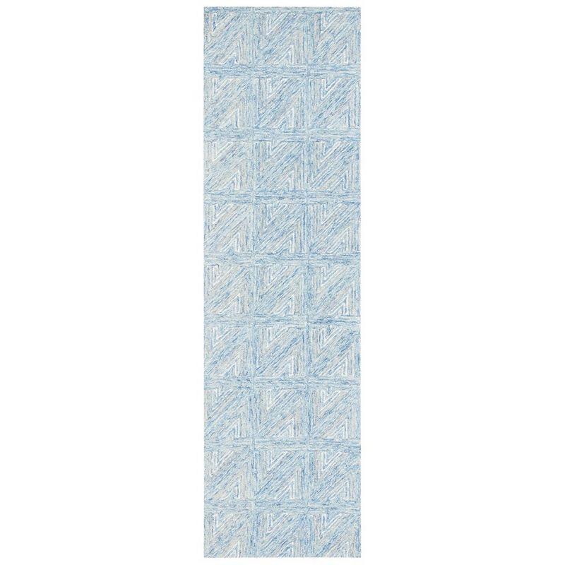 Abstract ABT653 Hand Tufted Runner Rug - Blue/Beige - 2'3"x8' - Safavieh.