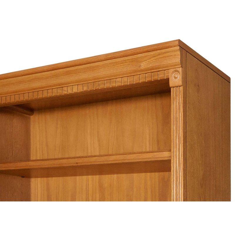84" Huntington Oxford Wood Bookcase Wheat - Martin Furniture: Hardwood, 7 Shelves, No Assembly Required