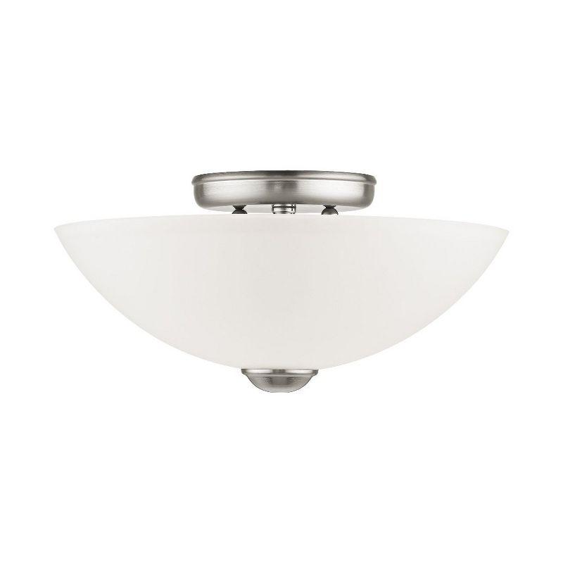 Livex Lighting Somerset 2 - Light Flush Mount in  Brushed Nickel