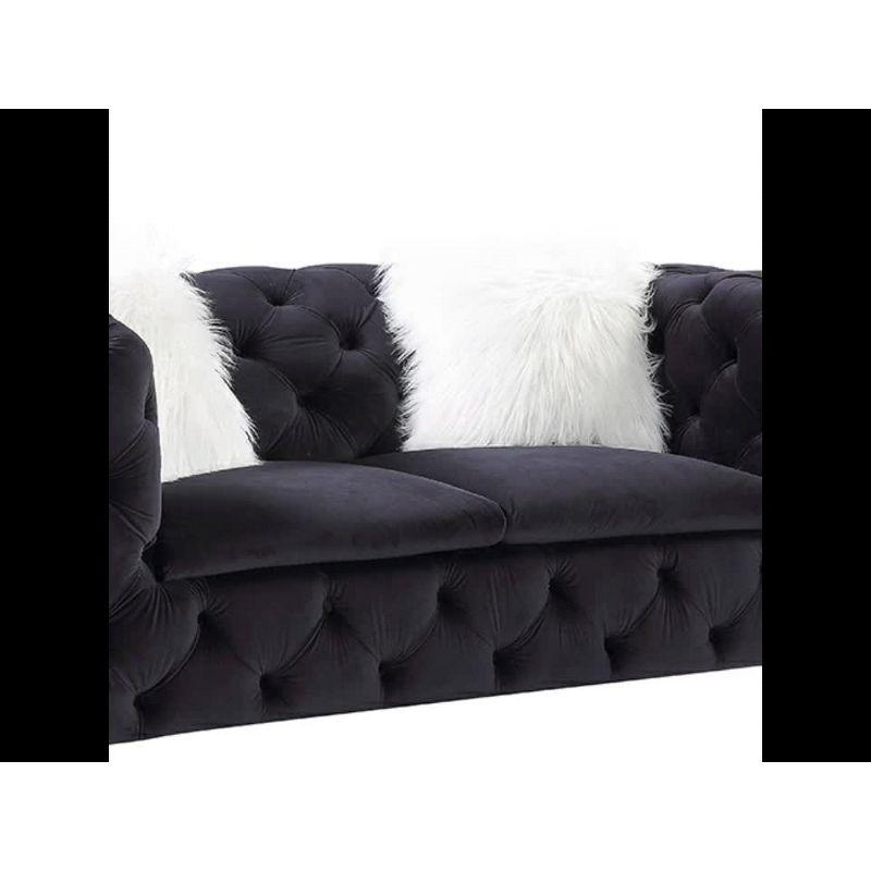 68" Phifina Sofa Black Velvet - Acme Furniture