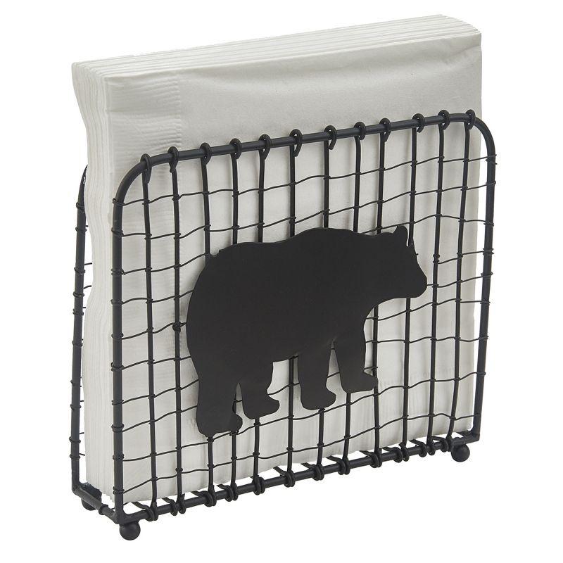 Park Designs Black Bear Wire Napkin Holder 5.5"H