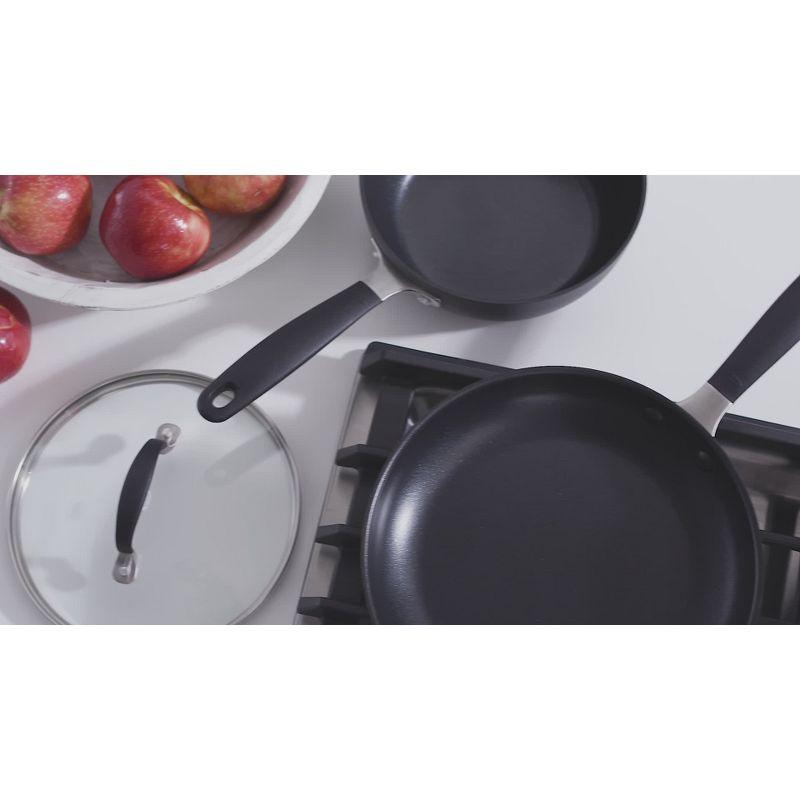 OXO 10pc Ceramic Non-Stick Pot and Pan Set Black: Kitchen Cookware Set, Anodized Aluminum, Gas Compatible