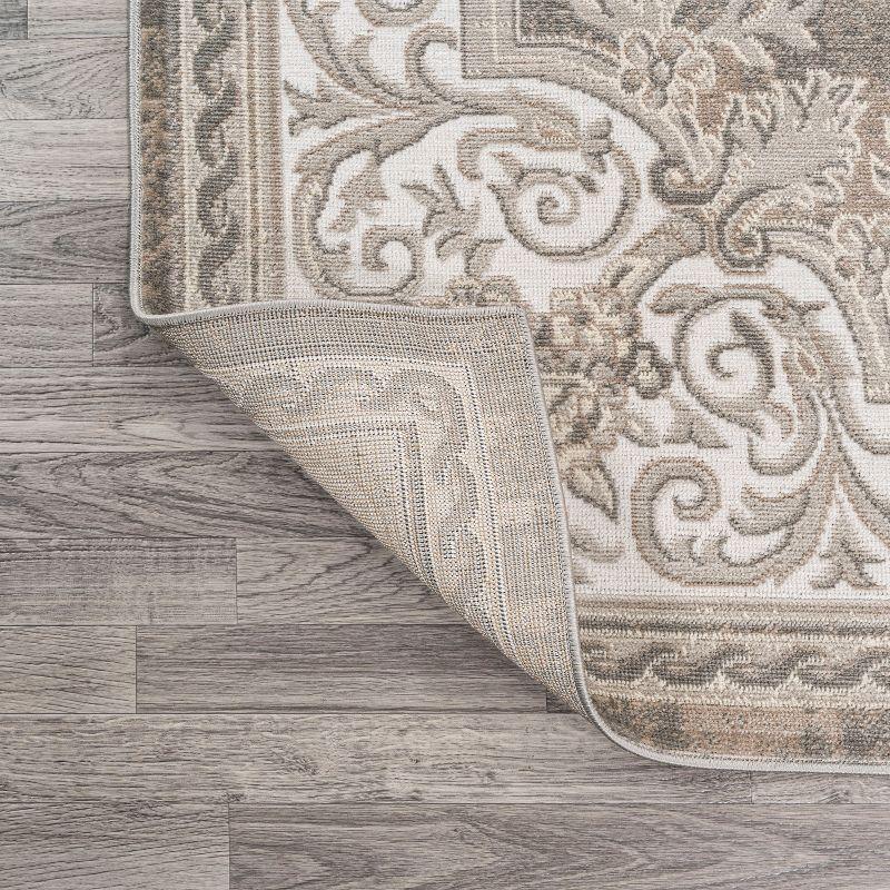 JONATHAN Y Rosalia Cottage Medallion Gray/Ivory 5 ft. x 8 ft. Area Rug