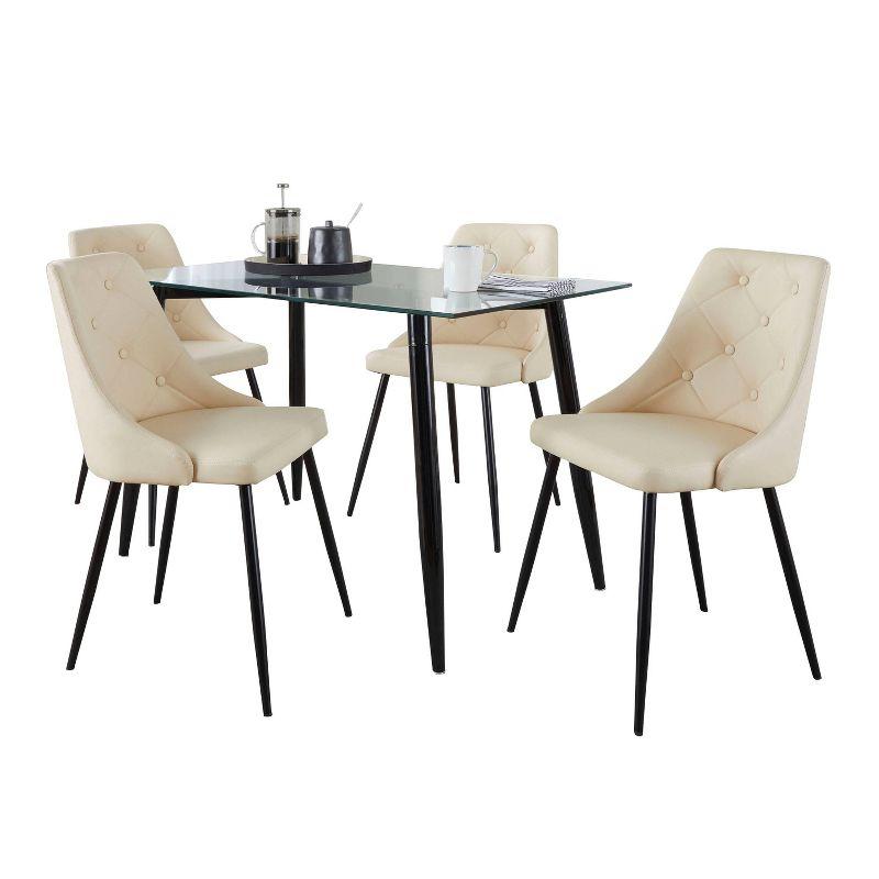 5 - Piece Glass Top Dining Set