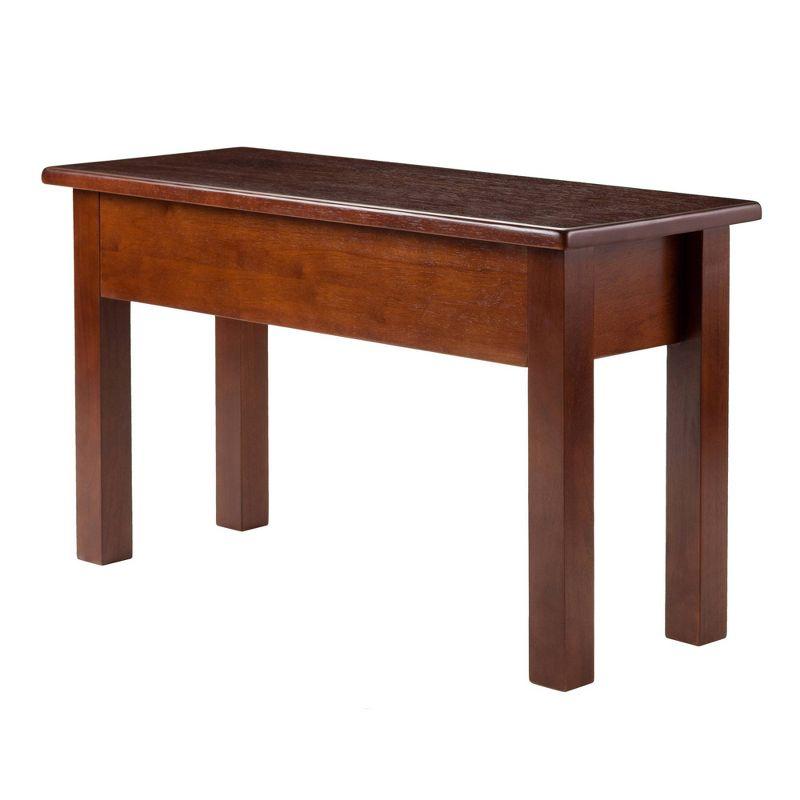 Emmet Entryway Storage Bench Walnut - Winsome: Solid Wood, Lift-Up Seat, Ample Interior Space