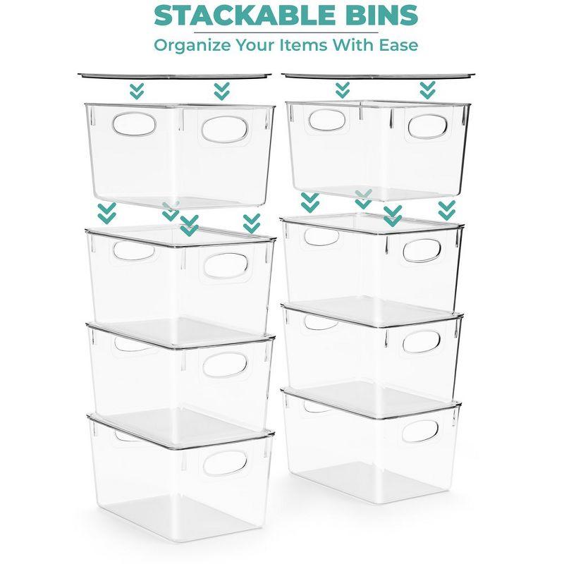 Sorbus Clear Storage Bins with Lid